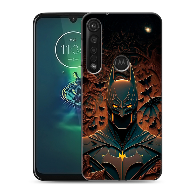 Силиконовый чехол на Motorola Moto G8 Plus с принтом Batman Бэтмен Силиконовый чехол на Motorola Moto G8 Plus с принтом Batman Бэтмен
