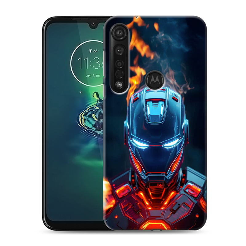 Силиконовый чехол на Motorola Moto G8 Plus с принтом IronMan Железный человек Силиконовый чехол на Motorola Moto G8 Plus с принтом IronMan Железный человек