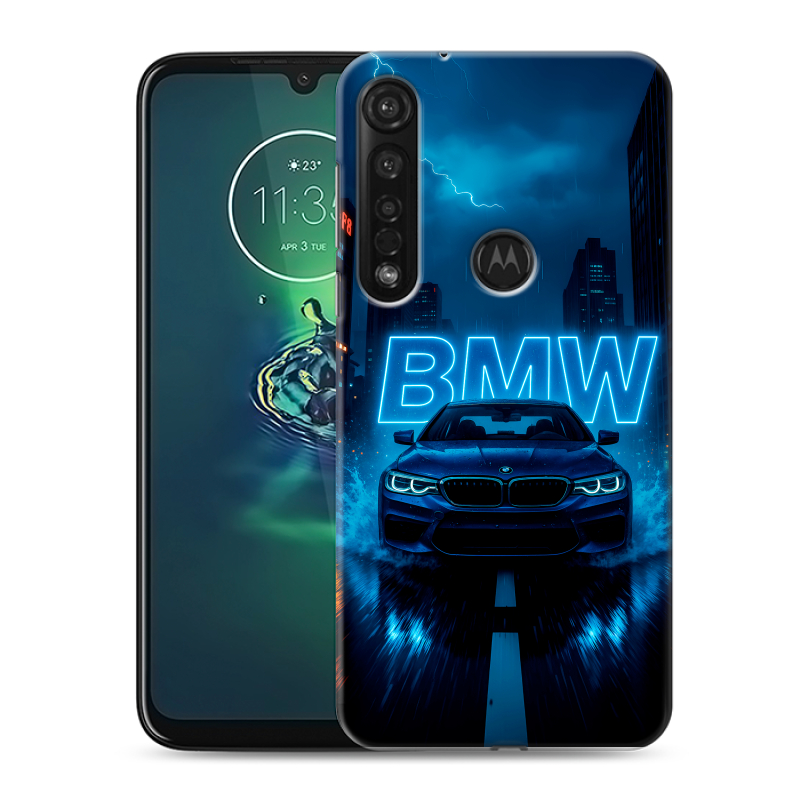 Силиконовый противоударный чехол на Motorola Moto G8 Plus с принтом BMW БМВ Силиконовый противоударный чехол на Motorola Moto G8 Plus с принтом BMW БМВ