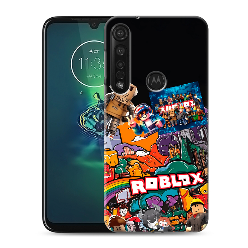 Силиконовый чехол на Motorola Moto G8 Plus с принтом Roblox Роблокс Силиконовый чехол на Motorola Moto G8 Plus с принтом Roblox Роблокс