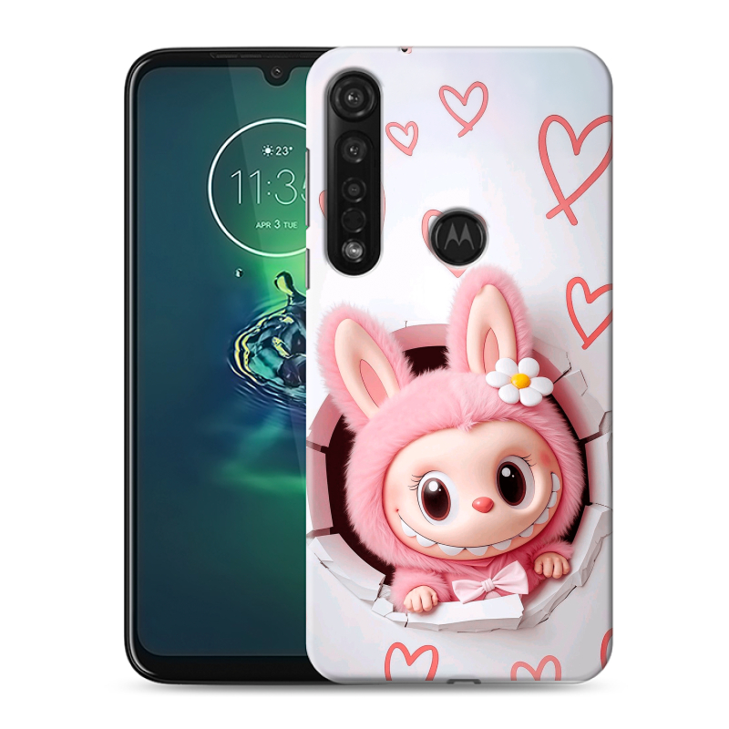 Силиконовый чехол на Motorola Moto G8 Plus с принтом Labubu Лабубу Силиконовый чехол на Motorola Moto G8 Plus с принтом Labubu Лабубу