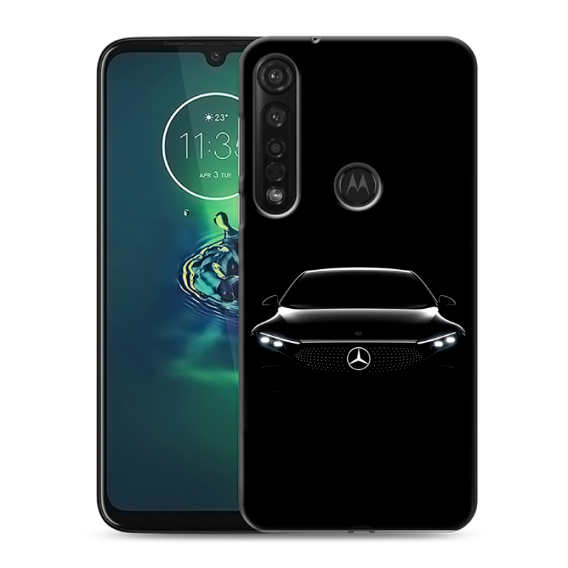 Силиконовый противоударный чехол на Motorola Moto G8 Plus с принтом Mercedes Мерседес Силиконовый противоударный чехол на Motorola Moto G8 Plus с принтом Mercedes Мерседес
