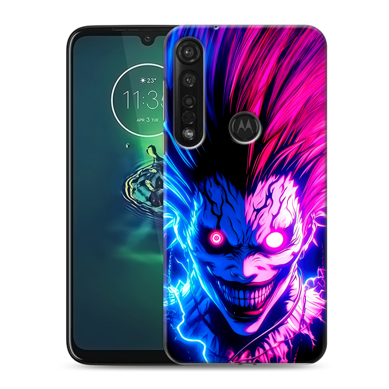Силиконовый противоударный чехол на Motorola Moto G8 Plus с принтом Death note Тетрадь смерти Силиконовый противоударный чехол на Motorola Moto G8 Plus с принтом Death note Тетрадь смерти