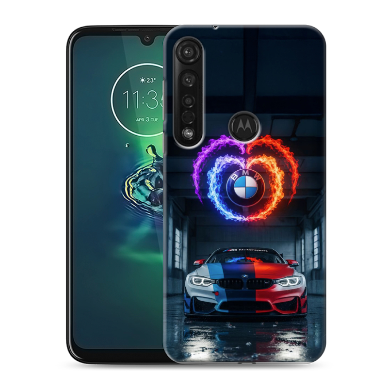 Силиконовый чехол на Motorola Moto G8 Plus с принтом BMW БМВ Силиконовый чехол на Motorola Moto G8 Plus с принтом BMW БМВ