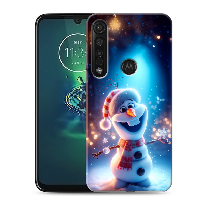Силиконовый чехол на Motorola Moto G8 Plus с принтом Новый год Силиконовый чехол на Motorola Moto G8 Plus с принтом Новый год