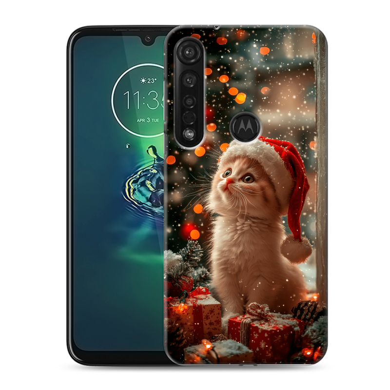 Силиконовый чехол на Motorola Moto G8 Plus с принтом Новый год Силиконовый чехол на Motorola Moto G8 Plus с принтом Новый год