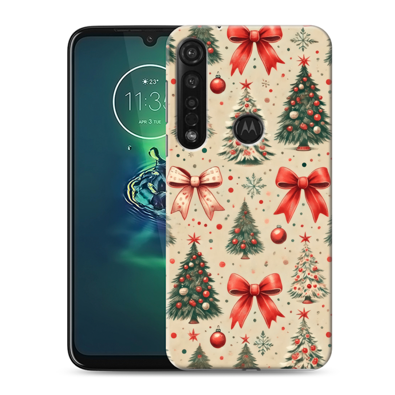 Силиконовый чехол на Motorola Moto G8 Plus с принтом Новый год Силиконовый чехол на Motorola Moto G8 Plus с принтом Новый год
