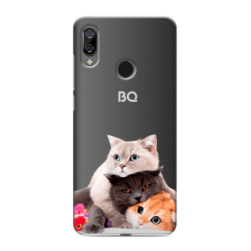 Силиконовый чехол на BQ 6040L Magic с принтом Кошки Силиконовый чехол на BQ 6040L Magic с принтом Кошки