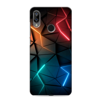 Силиконовый чехол на BQ 6040L Magic с принтом Абстракция неон