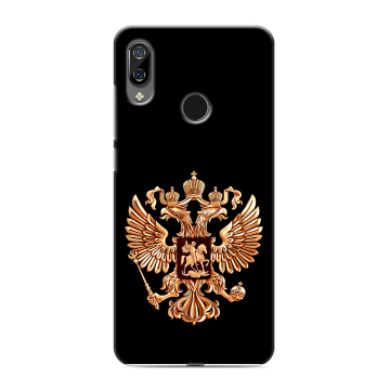 Силиконовый чехол на BQ 6040L Magic с принтом Герб России золотой