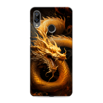 Силиконовый чехол на BQ 6040L Magic с принтом Золотой дракон