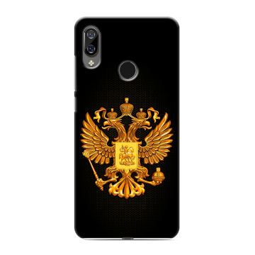 Силиконовый чехол на BQ 6040L Magic с принтом Герб России желтый