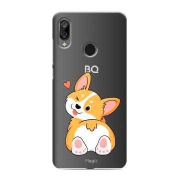 Силиконовый чехол на BQ 6040L Magic с принтом Корги Силиконовый чехол на BQ 6040L Magic с принтом Корги