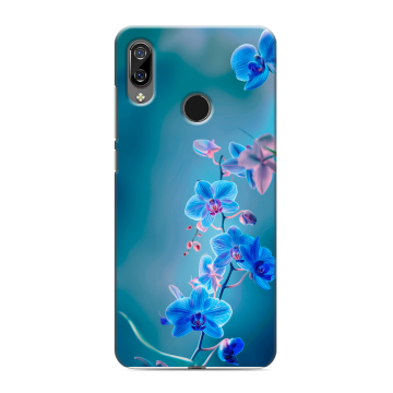 Силиконовый чехол на BQ 6040L Magic с принтом Голубые цветы