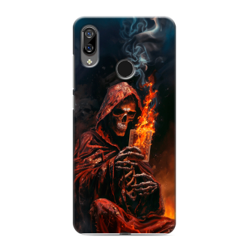 Силиконовый чехол на BQ 6040L Magic с принтом Скелет и карты Силиконовый чехол на BQ 6040L Magic с принтом Скелет и карты