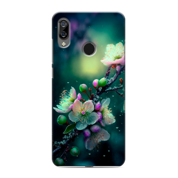 Силиконовый чехол на BQ 6040L Magic с принтом Цветы и мрамор
