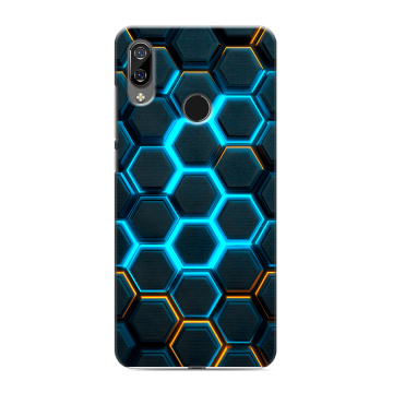Силиконовый чехол на BQ 6040L Magic с принтом Неоновые соты