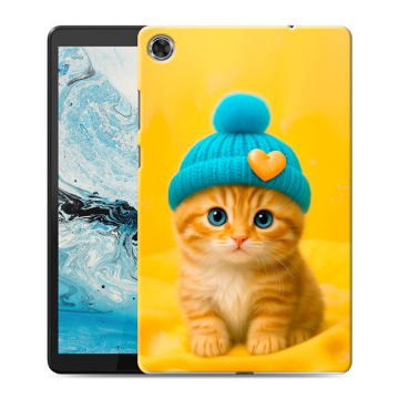 Силиконовый чехол на Lenovo Tab M8 с принтом Котенок в шапке