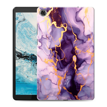 Силиконовый чехол на Lenovo Tab M8 с принтом Мрамор