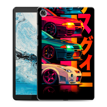 Силиконовый чехол на Lenovo Tab M8 с принтом Гоночные машины
