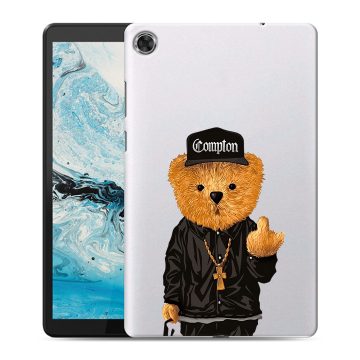 Силиконовый чехол на Lenovo Tab M8 с принтом Плюшевый медведь