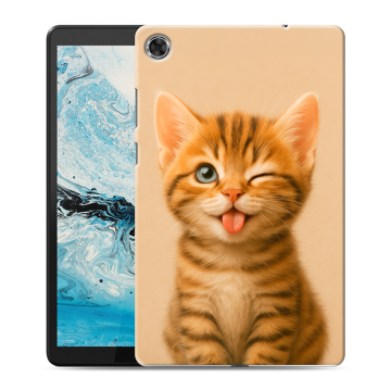 Силиконовый чехол на Lenovo Tab M8 с принтом котенок