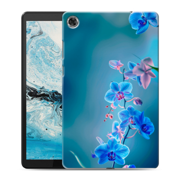 Силиконовый чехол на Lenovo Tab M8 с принтом Голубые цветы