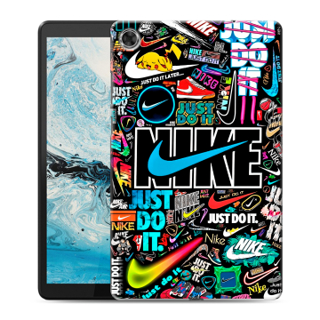 Силиконовый чехол на Lenovo Tab M8 с принтом найк nike черный