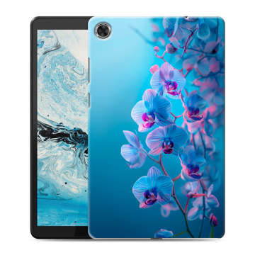 Силиконовый чехол на Lenovo Tab M8 с принтом голубые орхидеи