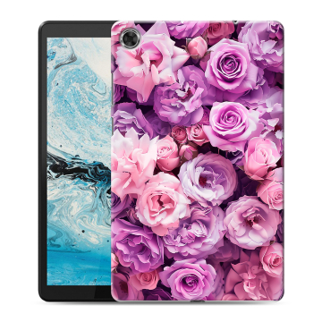 Силиконовый чехол на Lenovo Tab M8 с принтом лавандовые розы