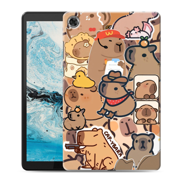 Силиконовый чехол на Lenovo Tab M8 с принтом капибара