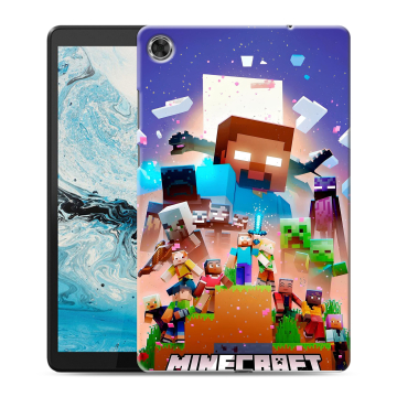 Силиконовый чехол на Lenovo Tab M8 с принтом Майнкрафт Minecraft