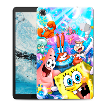 Силиконовый чехол на Lenovo Tab M8 с принтом спанчбоб спанч боб