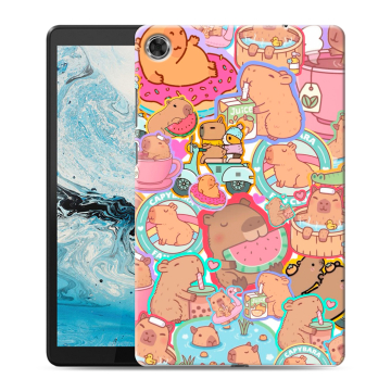 Силиконовый чехол на Lenovo Tab M8 с принтом капибары