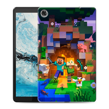 Силиконовый чехол на Lenovo Tab M8 с принтом Майнкрафт Minecraft
