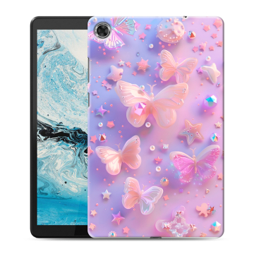 Силиконовый чехол на Lenovo Tab M8 с принтом Бабочки Силиконовый чехол на Lenovo Tab M8 с принтом Бабочки