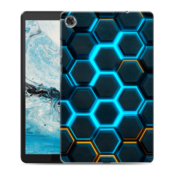 Силиконовый чехол на Lenovo Tab M8 с принтом Неоновые соты