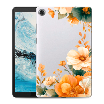 Силиконовый чехол на Lenovo Tab M8 с принтом Цветы принт