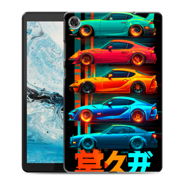 Силиконовый чехол на Lenovo Tab M8 с принтом машины тачки