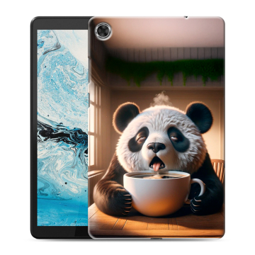 Силиконовый чехол на Lenovo Tab M8 с принтом смешная панда Силиконовый чехол на Lenovo Tab M8 с принтом смешная панда