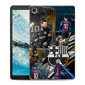Силиконовый чехол на Lenovo Tab M8 с принтом Messi Barcelona