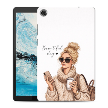 Силиконовый чехол на Lenovo Tab M8 с принтом женский