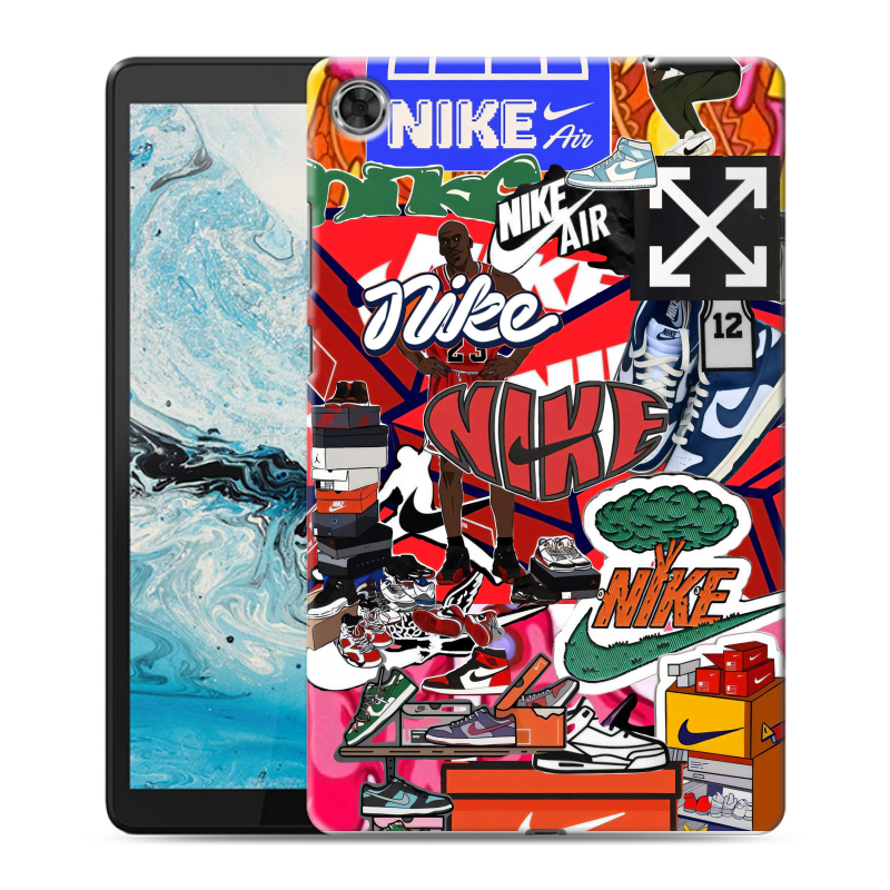 Силиконовый чехол на Lenovo Tab M8 с принтом Найк Nike яркий Силиконовый чехол на Lenovo Tab M8 с принтом Найк Nike яркий