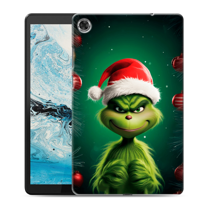 Силиконовый чехол на Lenovo Tab M8 с принтом Гринч Новый год Рождество Силиконовый чехол на Lenovo Tab M8 с принтом Гринч Новый год Рождество