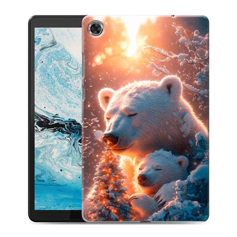 Силиконовый чехол на Lenovo Tab M8 с принтом Новый год Силиконовый чехол на Lenovo Tab M8 с принтом Новый год