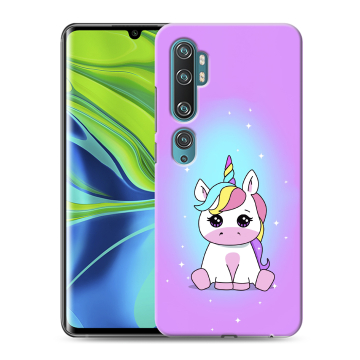 Силиконовый противоударный чехол на Xiaomi Mi Note 10 с принтом Единорог Силиконовый противоударный чехол на Xiaomi Mi Note 10 с принтом Единорог