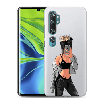 Силиконовый противоударный чехол на Xiaomi Mi Note 10 с принтом Женские принты
