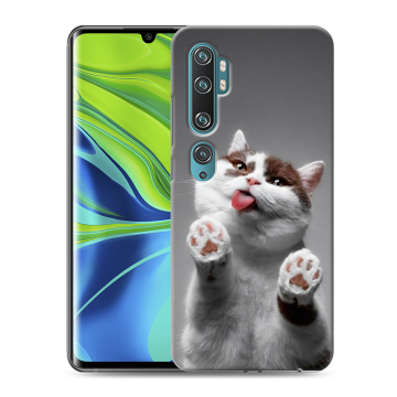 Силиконовый противоударный чехол на Xiaomi Mi Note 10 с принтом Коты Силиконовый противоударный чехол на Xiaomi Mi Note 10 с принтом Коты