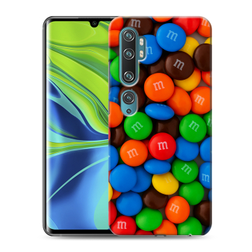 Силиконовый противоударный чехол на Xiaomi Mi Note 10 с принтом Конфеты Силиконовый противоударный чехол на Xiaomi Mi Note 10 с принтом Конфеты
