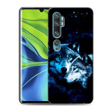 Силиконовый противоударный чехол на Xiaomi Mi Note 10 с принтом Волки Силиконовый противоударный чехол на Xiaomi Mi Note 10 с принтом Волки